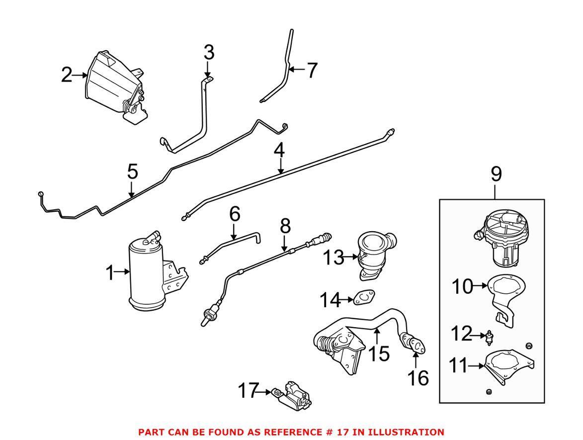 BMW Vacuum Control Valve 11721433458